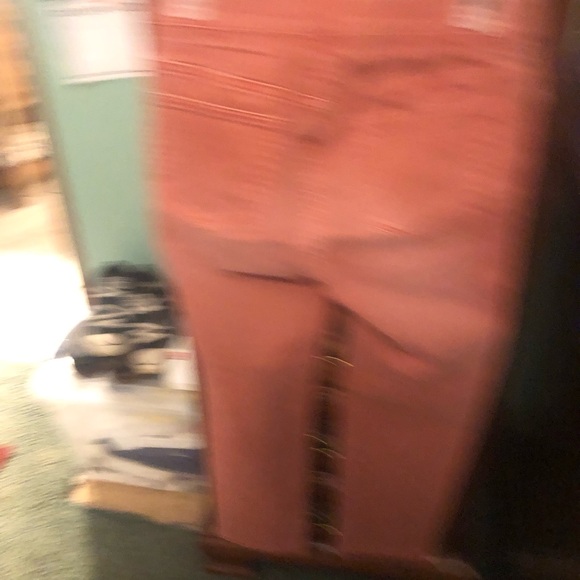 EUC Soft Surroundings Ladies 5 Pocket Pull On Pants Brown / Orange Color - Picture 2 of 8